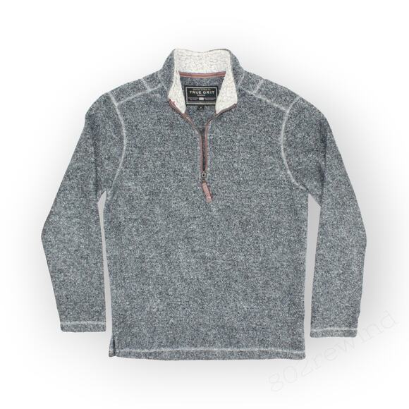 LadiesSm/MenXS TrueGrit Original Frosty Tipped Pullover Sherpa Fleece Jacket - Picture 1 of 9